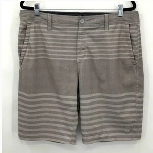 Hang Ten Gray Stripped Polyester Blend Shorts Size 34 Men’s